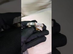 End Custom padat 18k Emas Perhiasan Cincin Berlian Asli Perhiasan High Brand