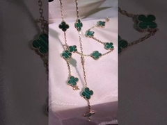 Perhiasan Vintage Custom Bezel Setting Gelang Vintage Alhambra, 5 motif 18K emas kuning