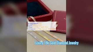 Gelang Berlian Emas 18k Asli Perhiasan Kustom Mewah