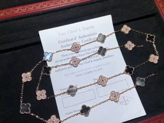 custom jewelry Rose Gold Diamond Custom Brand Jewelry , Vintage  Necklace 20 Motifs Gold Jewelry Supplier