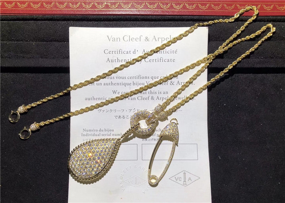  jewelry High End 18K Gold Diamond Necklace , Custom  Snake Necklace