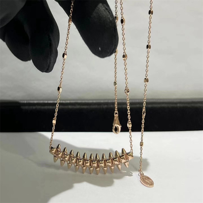 Clash De Brand Kalung Mewah Permata Malachite Wanita Kalung Emas Padat
