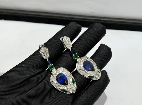 Perhiasan khusus emas padat 18 karat perhiasan permata mewah anting-anting perhiasan