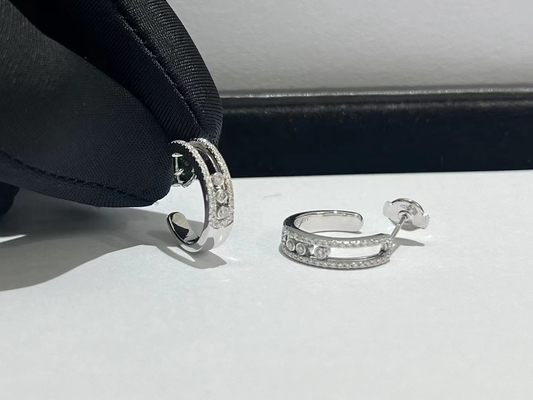 Perhiasan mewah emas halus anting berlian AU750 Emas 18k emas berlian