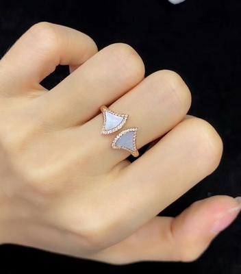 Premium Quality Luxury 18K Gold Diamond Ring Custom Perhiasan Divas Dream Ring