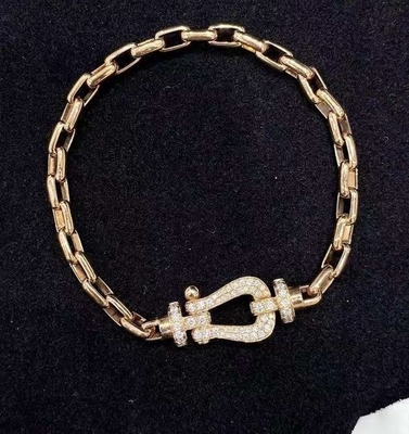 Perhiasan Emas 18K yang dapat disesuaikan FORCE 10 BRACELET Model L Di Emas Kuning 18K Dan Berlian.