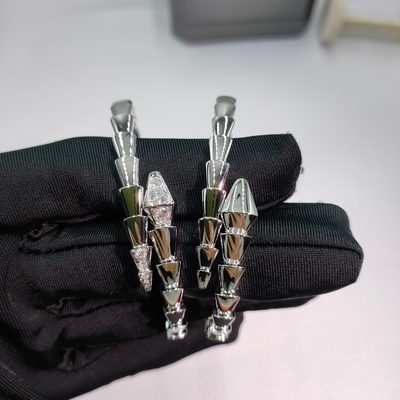 Serpenti Viper One-Coil 18 Kt Gold Bracelet Set Dengan Pavé Berlian Di Kepala Dan Ekor Perhiasan Tinggi Bulgari