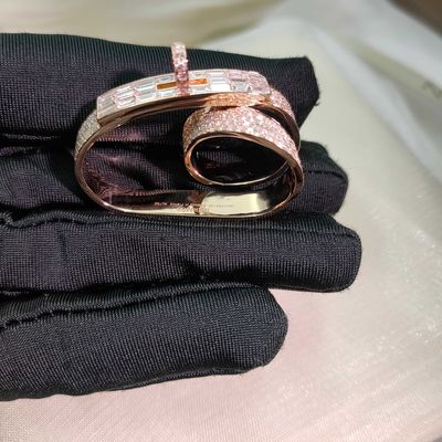 End Custom padat 18k Emas Perhiasan Cincin Berlian Asli Perhiasan High Brand