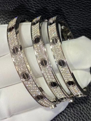 Brand De Love Bracelet N6032417 Pacar Perhiasan Berlian Mewah Perhiasan Perhiasan Perhiasan Cinta 18k Emas Putih