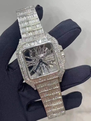 Custom Moissanite Watches Custom es kubus jam tangan Cina es kubus jam tangan produsen