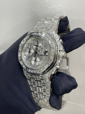 Moissanite Diamond Iced Out Mechanical Man Watch Grosir jam tangan merek terkenal